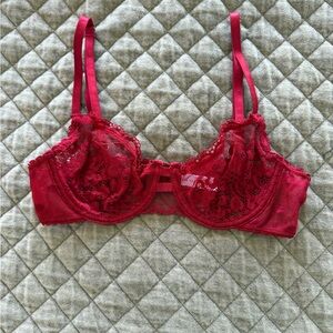 Kat athe Label Scarlet Red Lace Underwire Bra